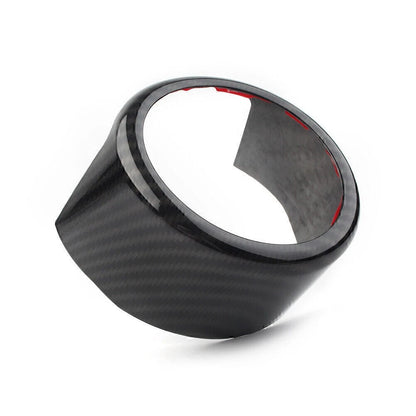 Front Grille Grill Logo Emblem Ring For Alfa Romeo Stelvio 2017-22 Carbon Fiber
