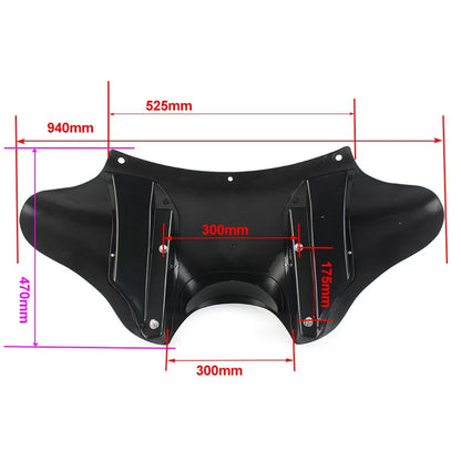 Front Outer Batwing Fairing Cowl For Harley-Davidson Road King Softail Fatboy