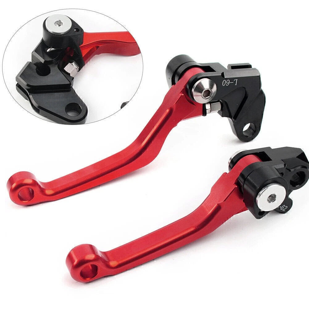 Pivot Brake Clutch Levers Aluminum For SUZUKI RM125 RM250 RM85 RM 85/125/250 RED