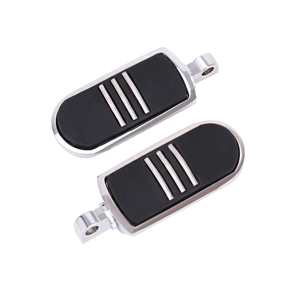 Chrome Motorcycle Foot Pegs Footrest For Harley Touring Dyna Softail Sportster