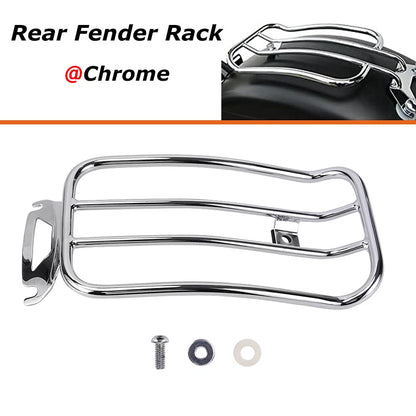 Rear Fender Solo Seat Luggage Rack For Harley Road King Street Glide Tour 97-15