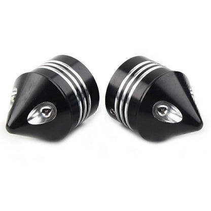 2Pcs Black Front Axle Cap Nut Cover For Harley Electra Glide Sportster FLHX