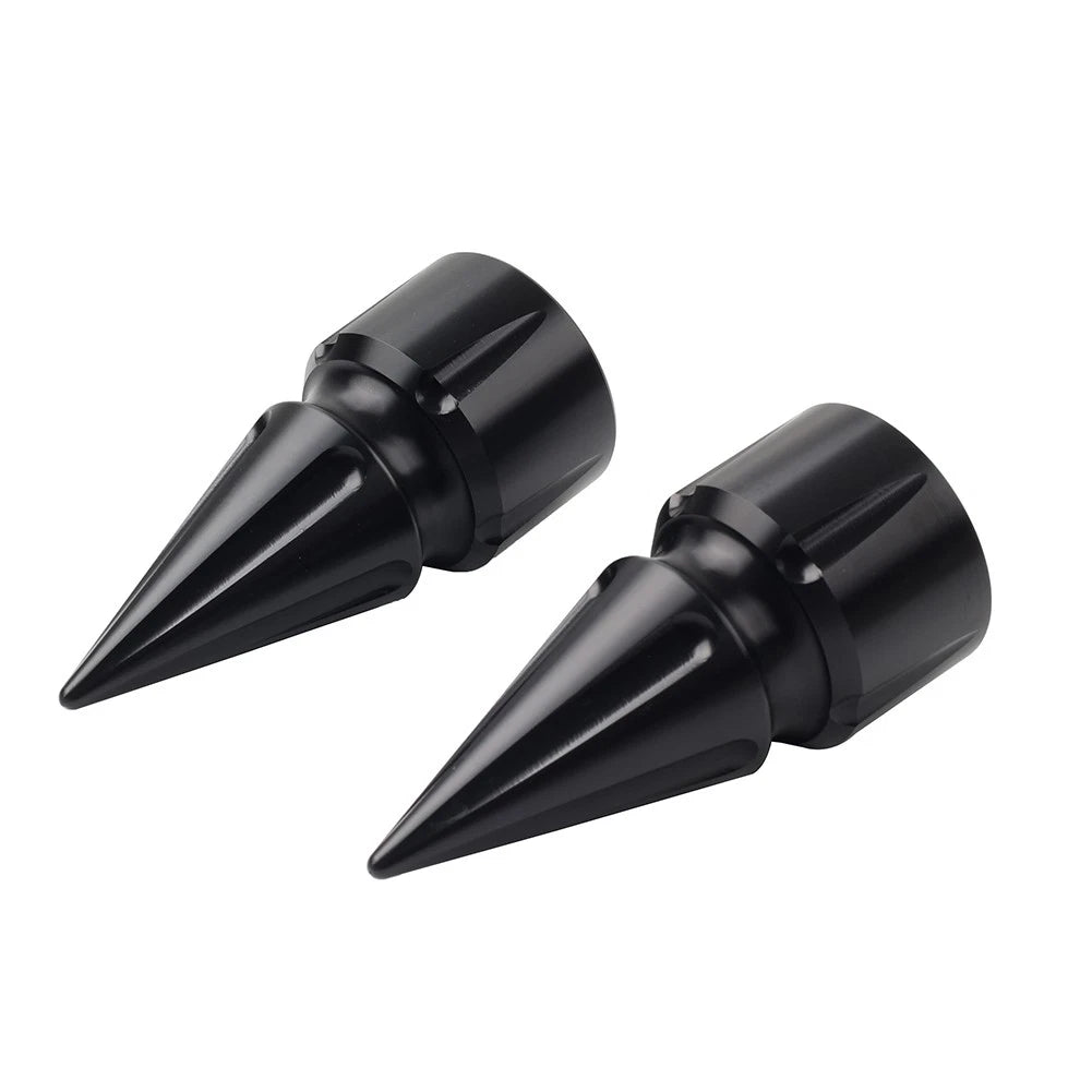 Front Axle Cap Nut Cover 3.6" For Harley Softail 07+ Dyna 08+ Street Glide Black