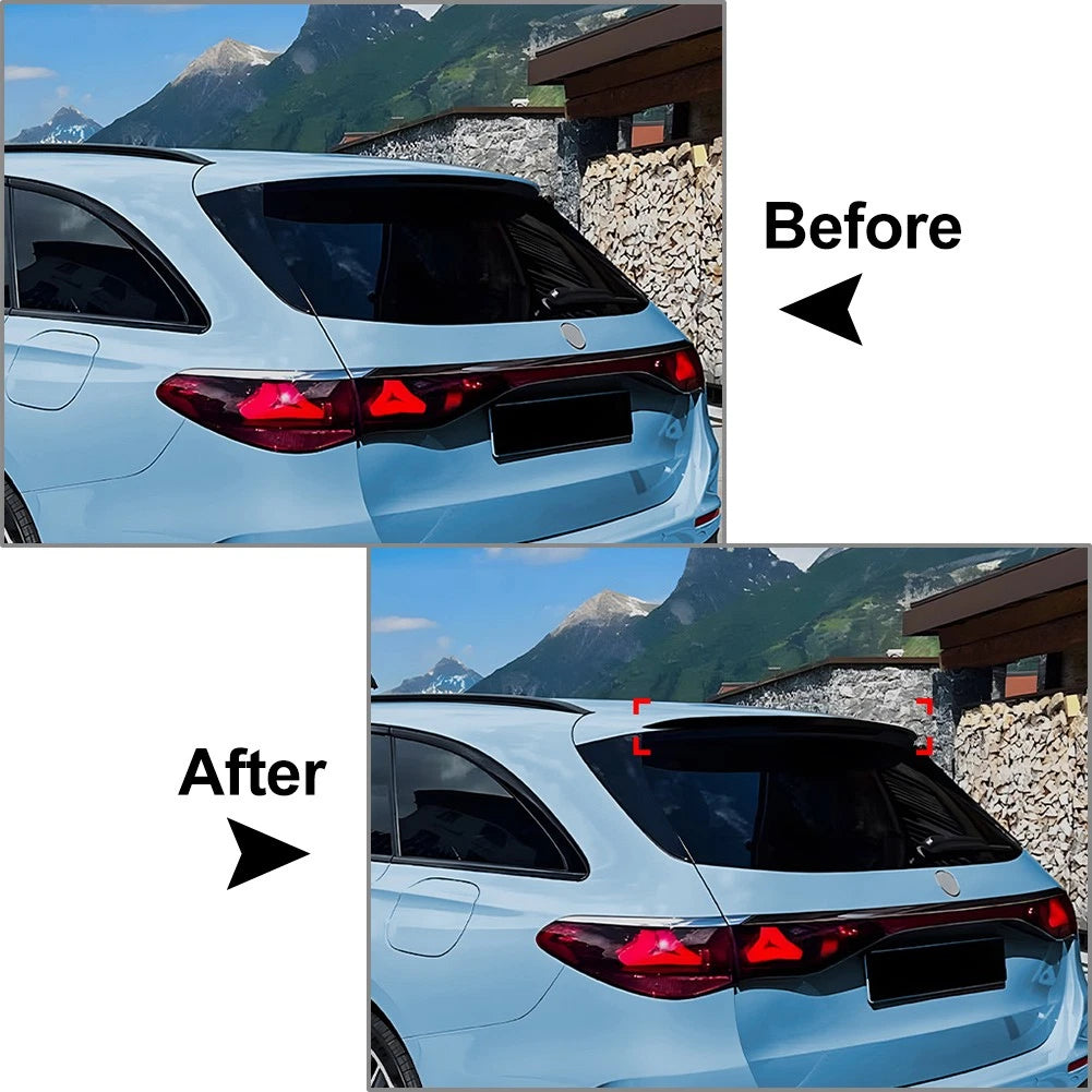 GlossyBlack Rear Roof Spoiler Wing Lip For Mercedes Benz E Class Estate S214 24+