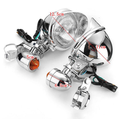 Driving Passing Lamp Spot Light Bar Bracket w/ Turn Signal For Motorcycle Harley
