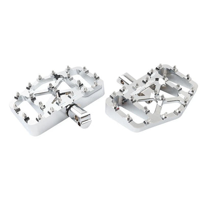Chrome Rear FootPeg Passenger Pedal For Harley FXBB FXLR FXLRS FXLRST FXST FLSB
