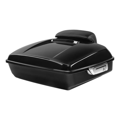 Painted Black Chopped Trunk Backrest Pad Fit For Harley Touring Models 2014-2026