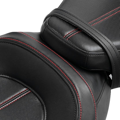 Driver & Passenger Seat Backrest Pad For Harley Touring Electra Road Glide 14-23