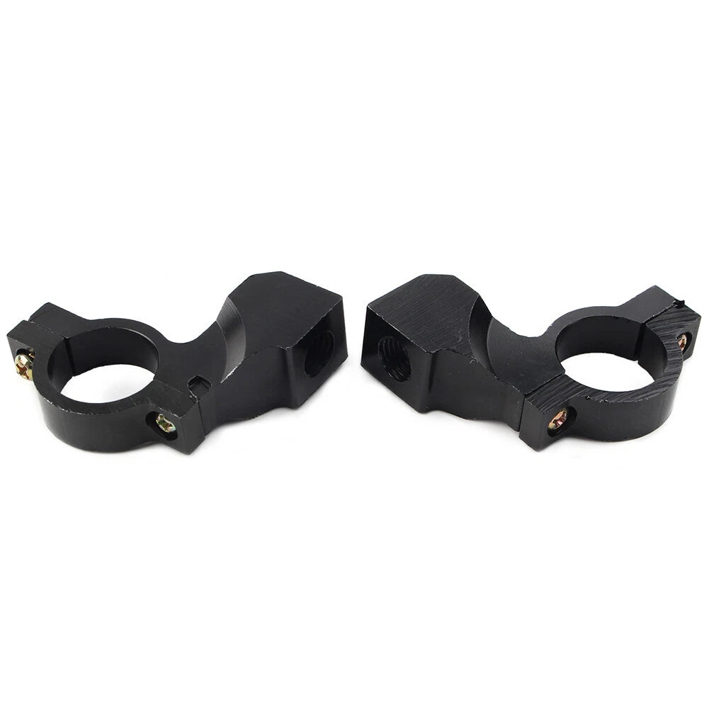 10mm Thread 7/8" Bike Handlebar Rearview Mirror Mount Bracket Clamp Motor Black