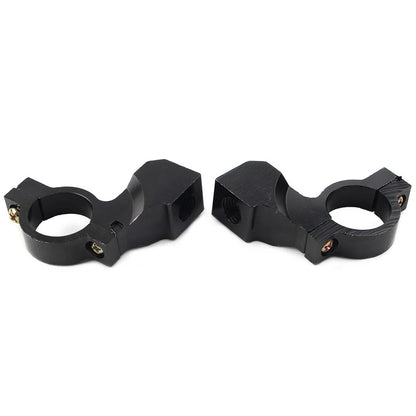 10mm Thread 7/8" Bike Handlebar Rearview Mirror Mount Bracket Clamp Motor Black
