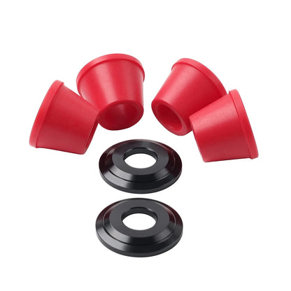 Handlebar Clamp Mount Bushings For CRF YZF RMZ KLX KX Dirt Pit Red+Black