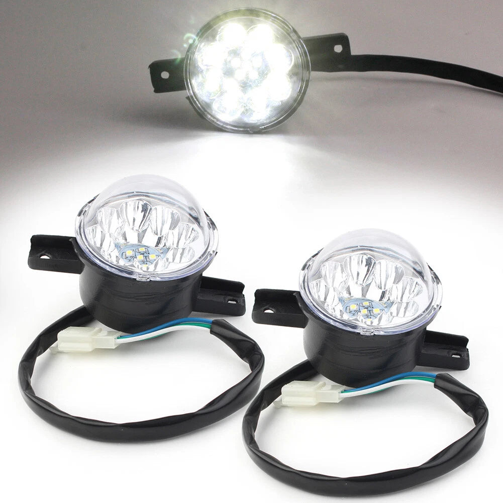 LED Headlight Lamp 3 wires For ATV Quad 110 125CC Taotao Coolster Gokart Pair US