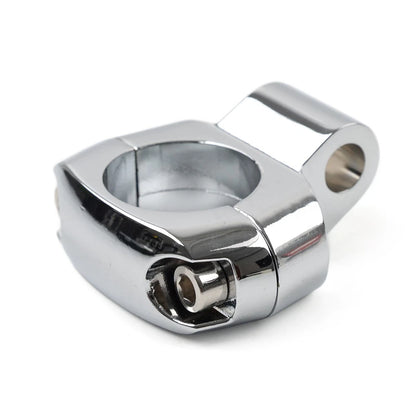 1 Handlebar Mirror Mounting Clamp Holder Bracket For Harley Dyna Fatboy Chrome
