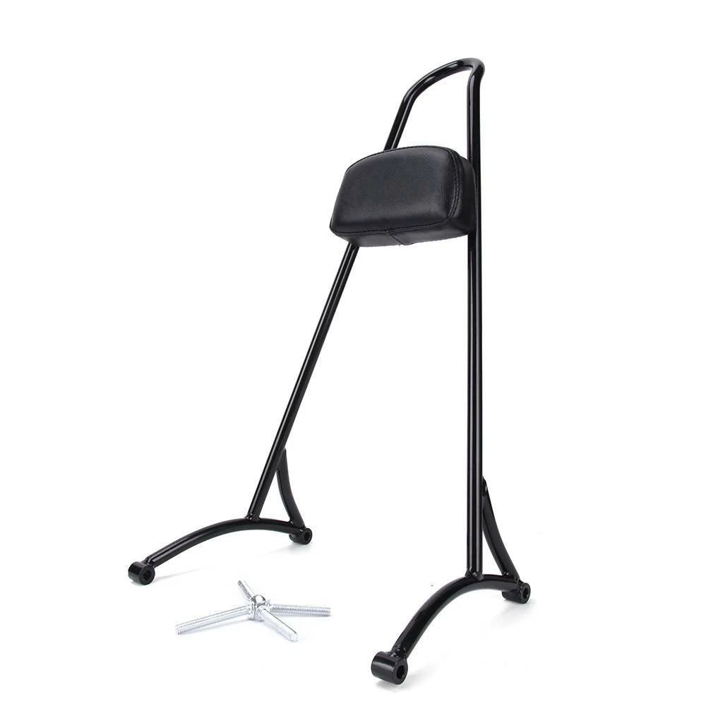 Tall Detachable Sissy Bar Backrest Leather Pad For Harley Sportster 1200 883 04+