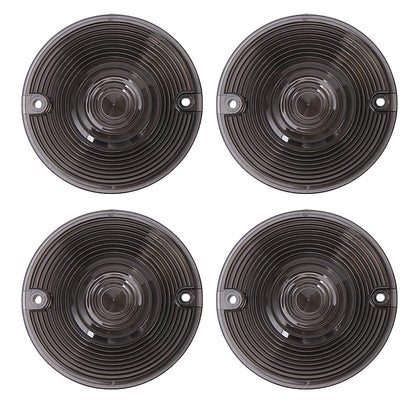 4PCS Motorcycle Turn Signal Light Smoked Lens Covers For Harley Touring Softail