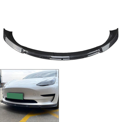 US Front Bumper Lip Chin Spoiler Splitter For Tesla Model 3 17-21 Carbon Fiber