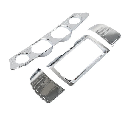 Tri Line Gauge Stereo Accent Trim Cover For Harley Touring Electra Street Glide