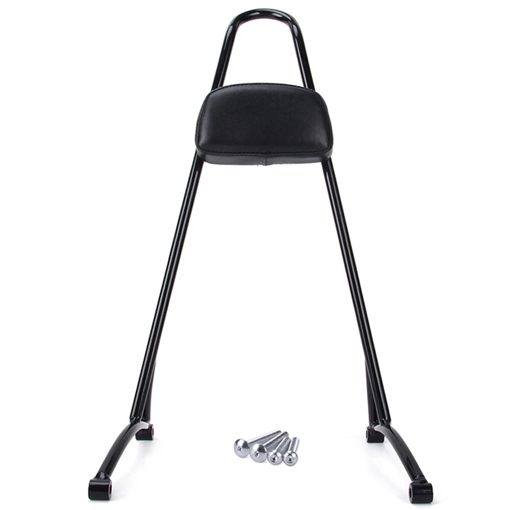 Detachable Sissy Bar Backrest Cushion Pad Black For Harley Sportster XL 883 1200