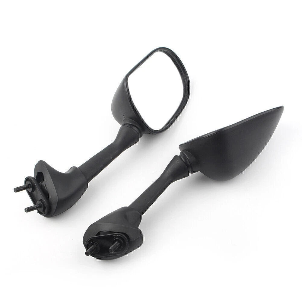 Pair Rearview Side Mirror for Yamaha YZF R6 2001 2002 Black ABS Plastic Shell