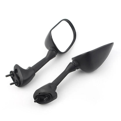 Pair Rearview Side Mirror for Yamaha YZF R6 2001 2002 Black ABS Plastic Shell