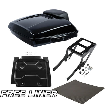 Razor Trunk Pad Mount Rack Plate Fit For Harley Heritage Classic 18-Up 21 Black