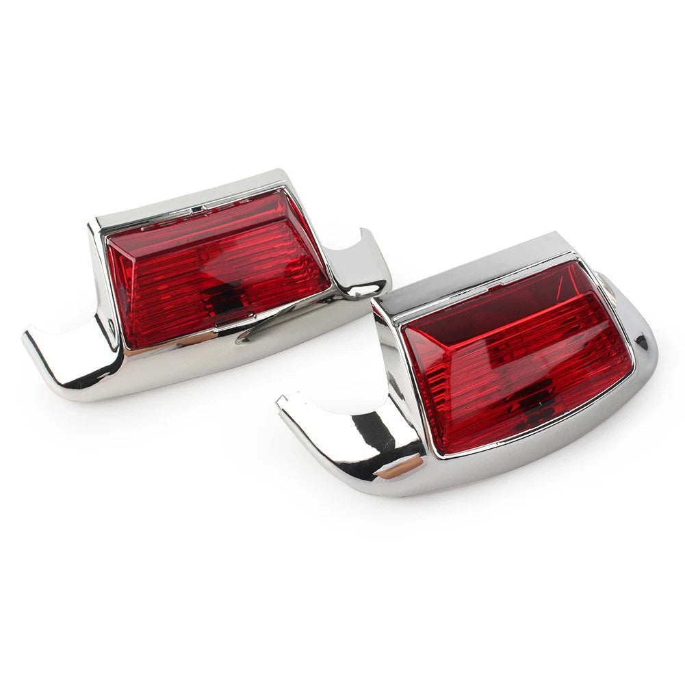Fender Tip Light Front & Rear For Harley Davidson FLHT FLT FLHS FLHR Red Lens US