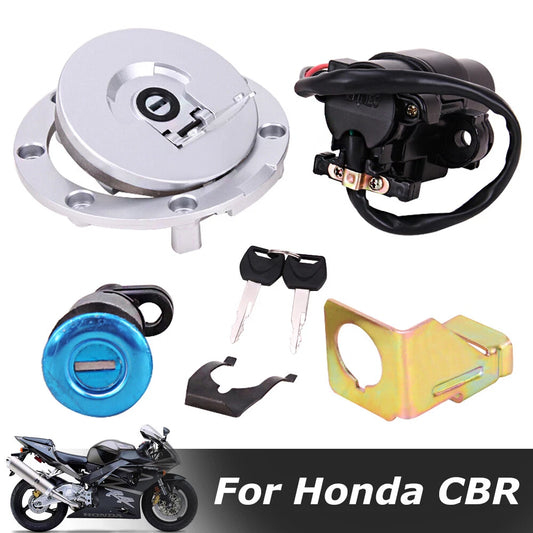 Ignition Switch Fuel Gas Cap Seat Lock Key For Honda CBR1000RR CBR 600RR F4 /F4i