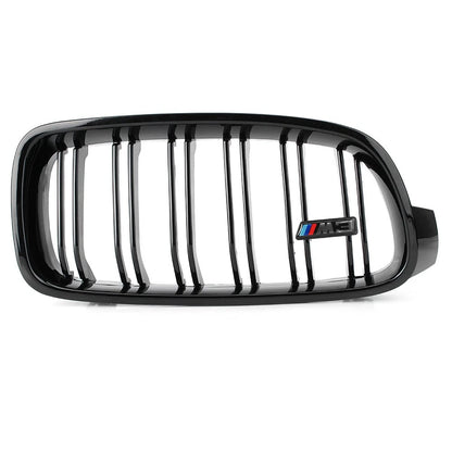 Double Line Front Hood Bumper Kidney Grille Grill For BMW 3 Series F30 F31 13-19