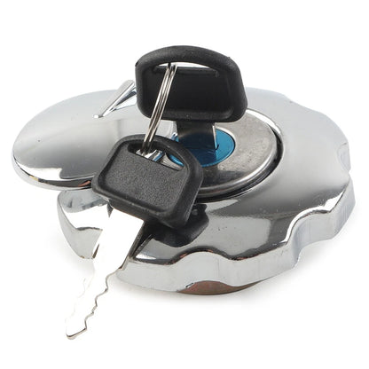 Gas Fuel Tank Cap Cover Locking W/ 2 Keys Universal Fit Motorcycle Motorbike ATV