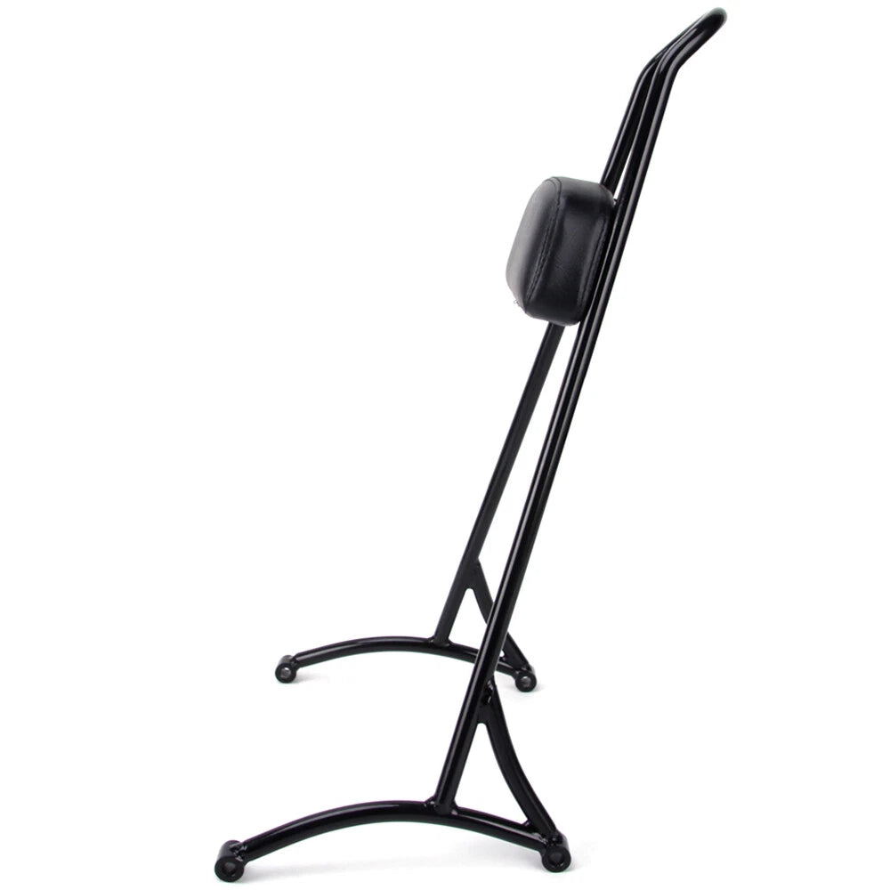 Detachable Sissy Bar Backrest Cushion Pad Black For Harley Sportster XL 883 1200
