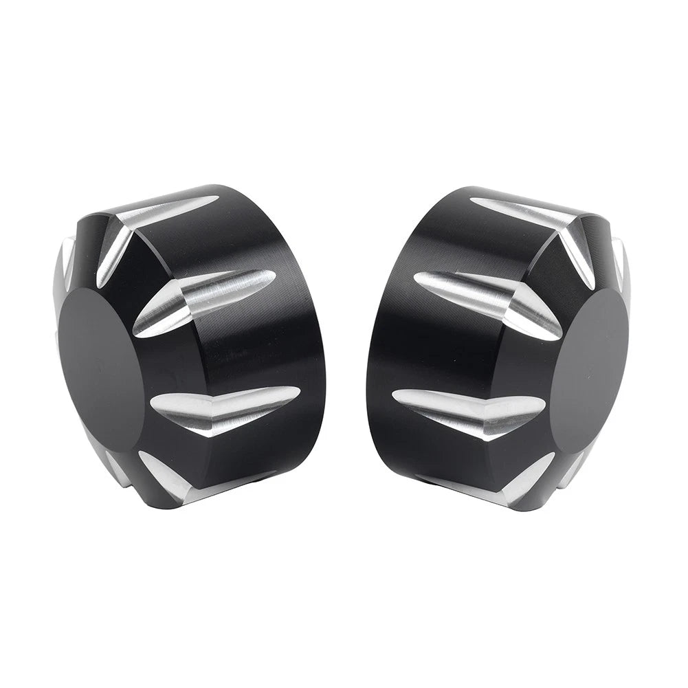 Pair Black Front Axle Nut Cover Caps For Can-Am Spyders GS RS RT ST F3 2008+