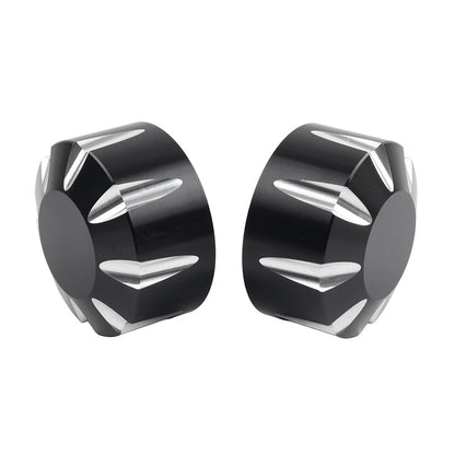 Pair Black Front Axle Nut Cover Caps For Can-Am Spyders GS RS RT ST F3 2008+