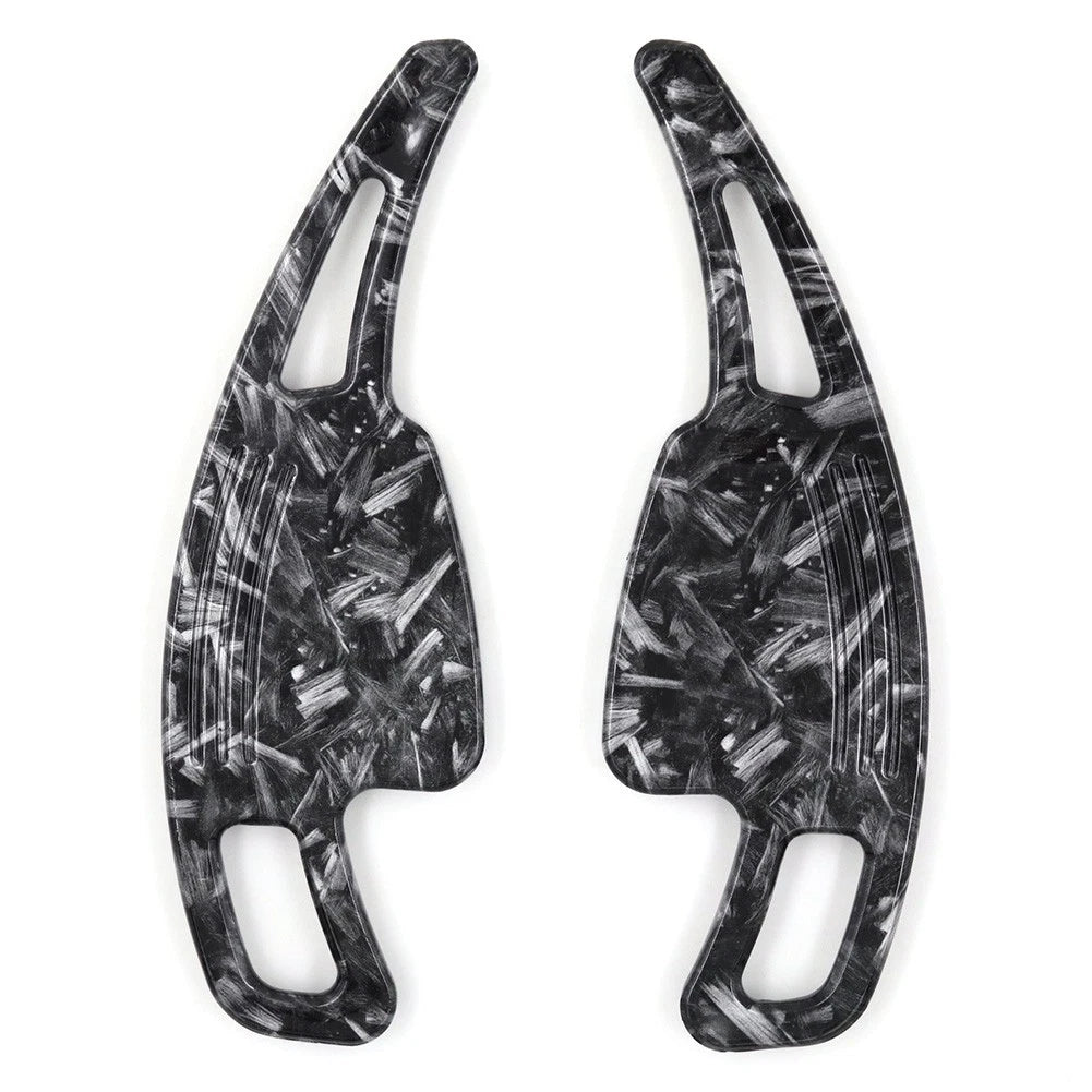 Pair Steering Wheel Shift Paddle Shifter Extension Carbon For Audi A3 A4 A5 S3