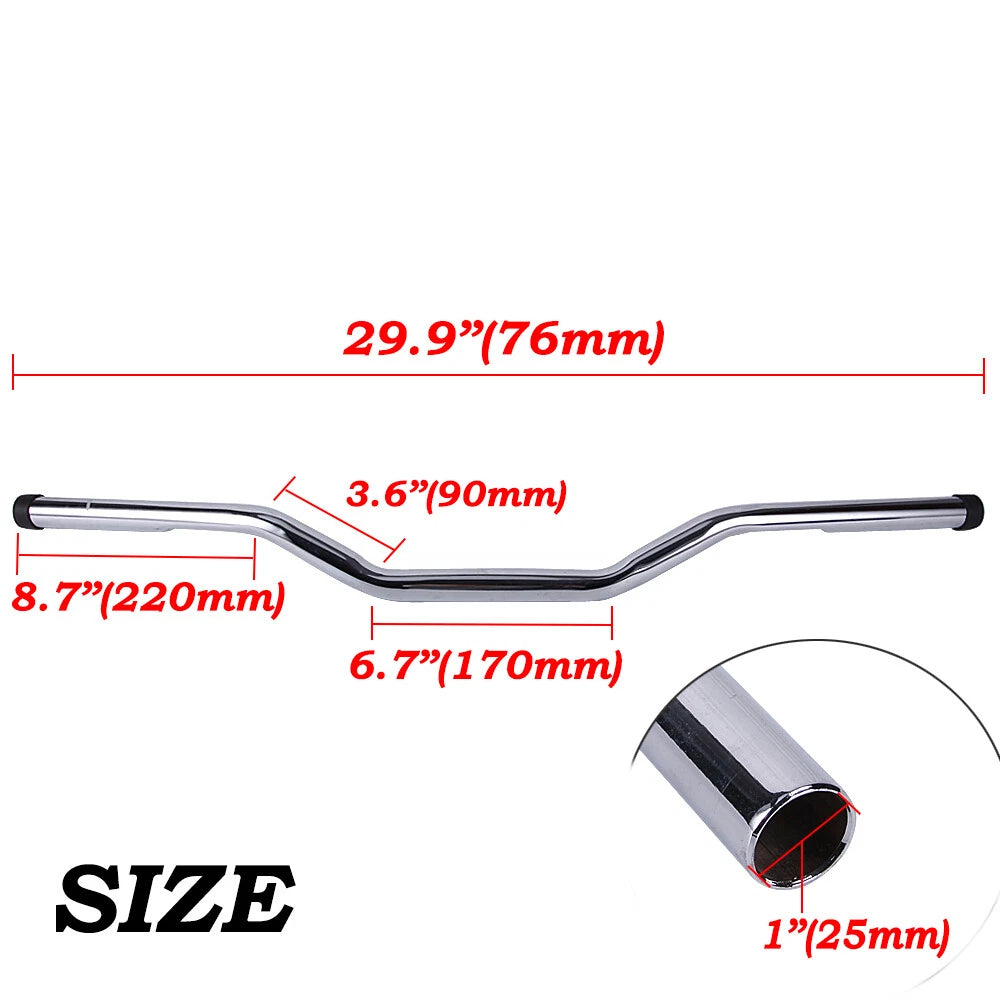 1"Custom Tracker Drag Bar Handlebars Bars Pullback For Harley Sportster 883 1200