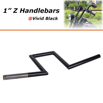 Motorcycle 10-1/2" Rise 1" Ape Hanger Z-Bar Handlebar For Harley Sportster Dyna