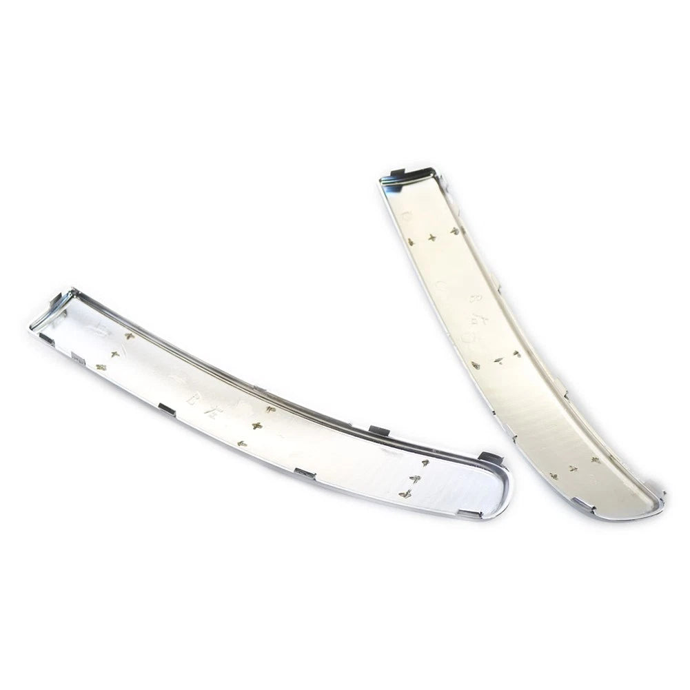 Front Bumper Moulding Trim Cover Left & Right Set Fit FIAT 500 2007-2015 Chrome
