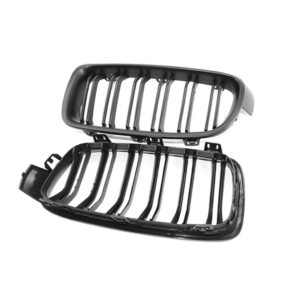 2pcs Matte Black Front Kidney Grille for BMW F30 F31 F35 3-SERIES Sedan 2012-14