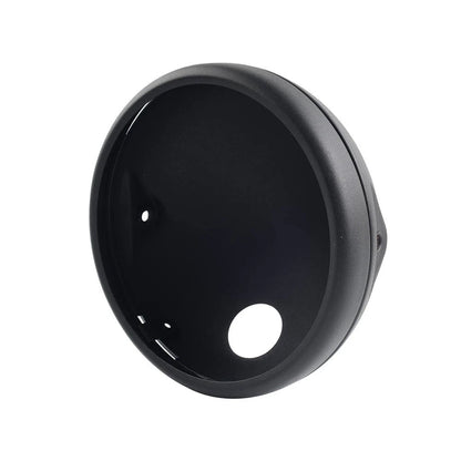 7" Motorcycle Round Headlight Headlamp Light Housing Cover Bucket Matte Black