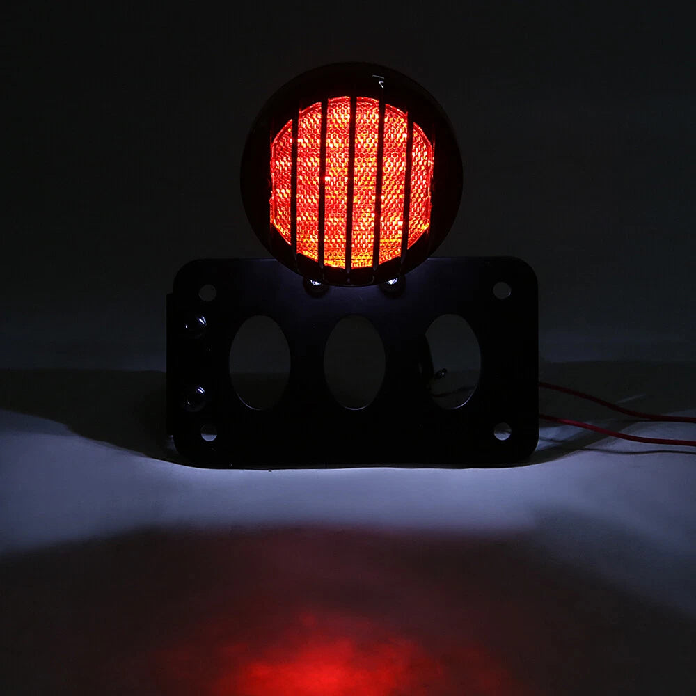 3/4" Side Mount Brake License Plate LED Tail Light For Harley Chopper Bobber XL