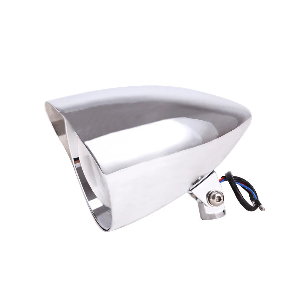5.75" 5 3/4" Chrome Motorcycle Bullet Headlight Bucket Visor Tri-Bar For Harley