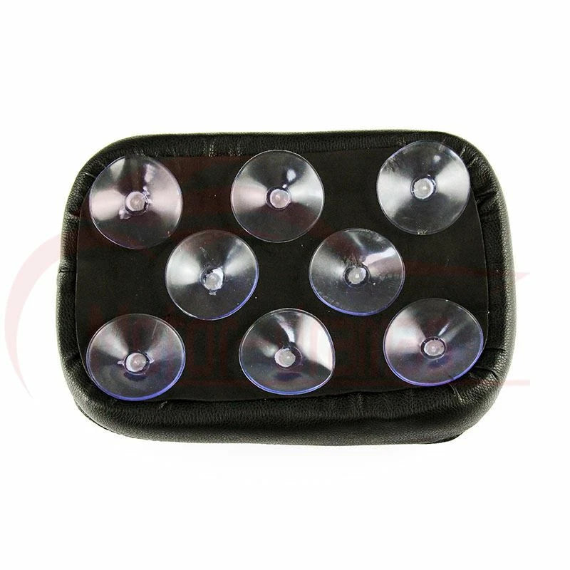 Motorcycle Black Rear Fender Passenger Pillion Pad Seat 8 Suction Cup For Harley