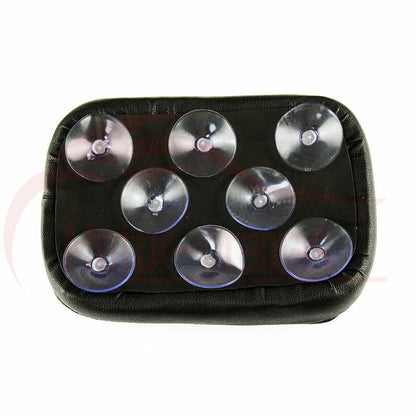 Motorcycle Black Rear Fender Passenger Pillion Pad Seat 8 Suction Cup For Harley
