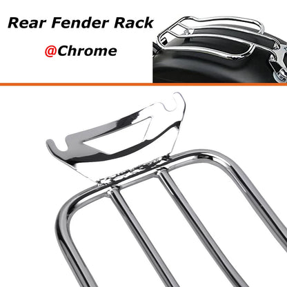 Rear Fender Solo Seat Luggage Rack For Harley Road King Street Glide Tour 97-15