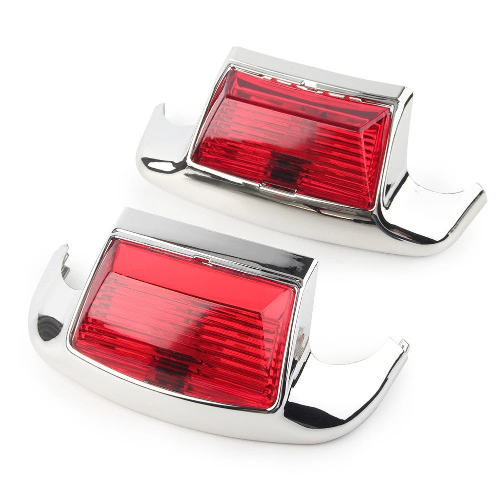 Fender Tip Light Front & Rear For Harley Davidson FLHT FLT FLHS FLHR Red Lens US
