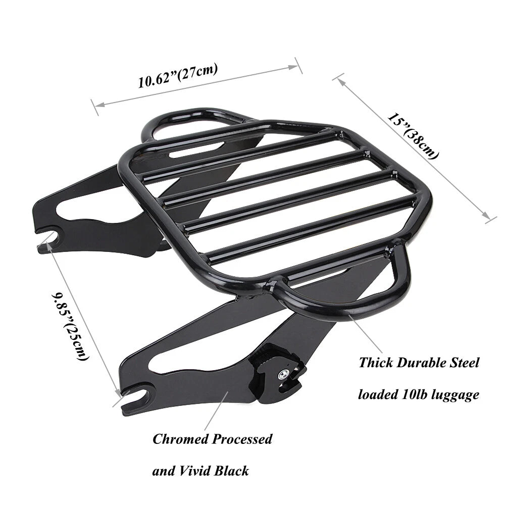 Two Up Tour Pak Luggage Rack For Harley Street Electra Glide Road King 2009-2022