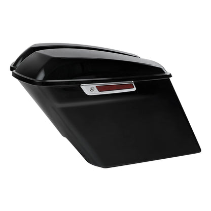 5" Stretched Hard Saddlebags Fit For Harley Softail Fatboy Cross Bones 1984-2017
