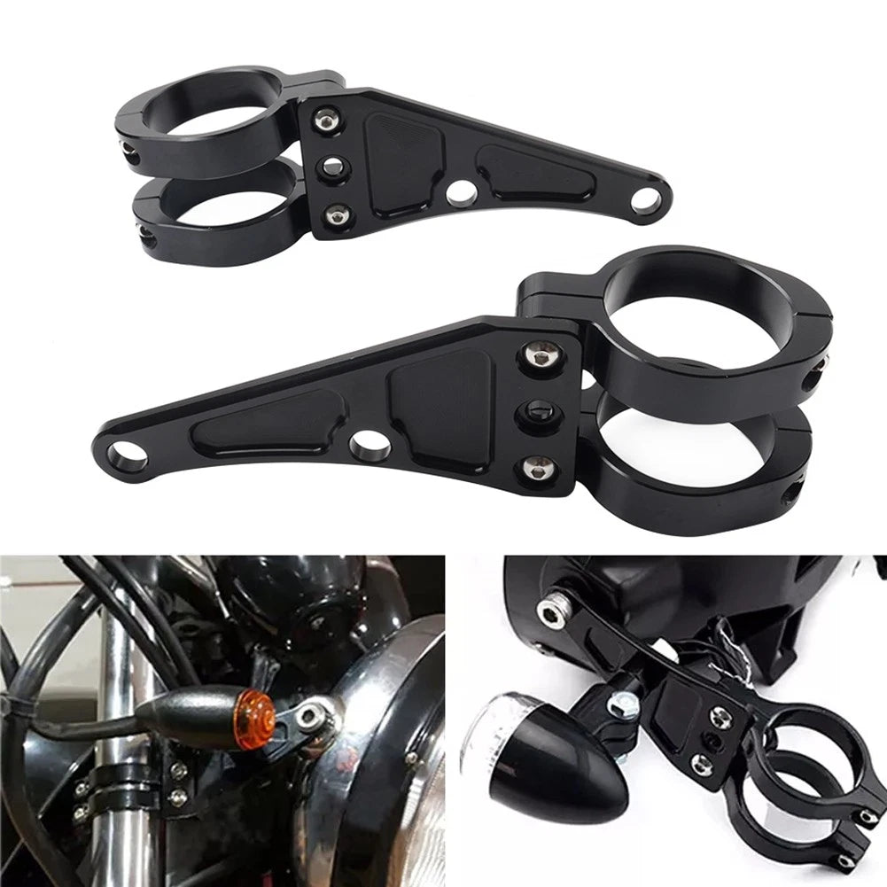 45MM Motorcycle Headlight Bracket Mount Clamp Fork Tube Holder For Harley