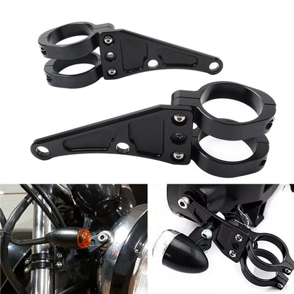 45MM Motorcycle Headlight Bracket Mount Clamp Fork Tube Holder For Harley