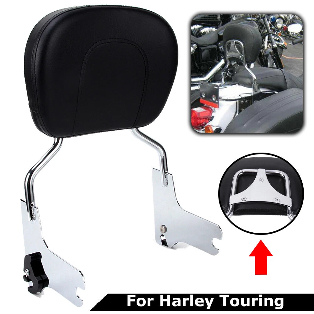 US Passenger Backrest Sissy Bar Pad For Harley Electra Glide Road King 1997-2008