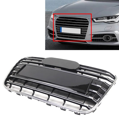 1 Piece Front Radiator Grill Upper Grille For Audi A6 C7 S6 2012-2015 Chrome